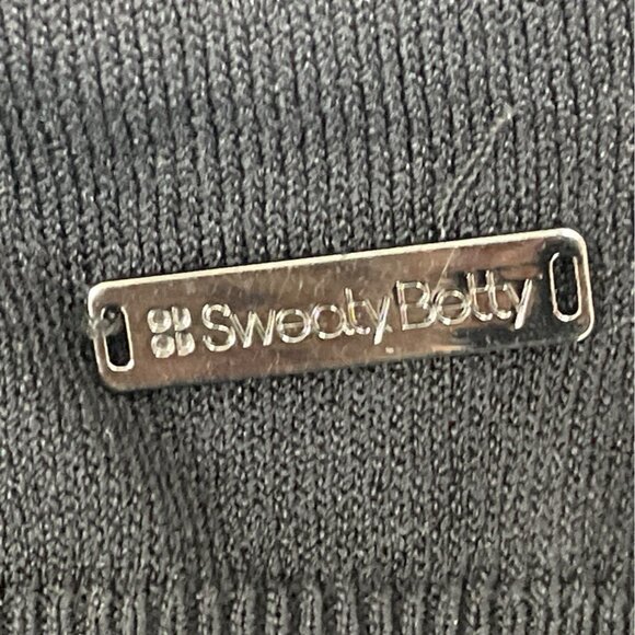 Sweaty Betty Black Long Sleeve Crew Neck Top W/ Mesh Panels Size S - Picture 4 of 7